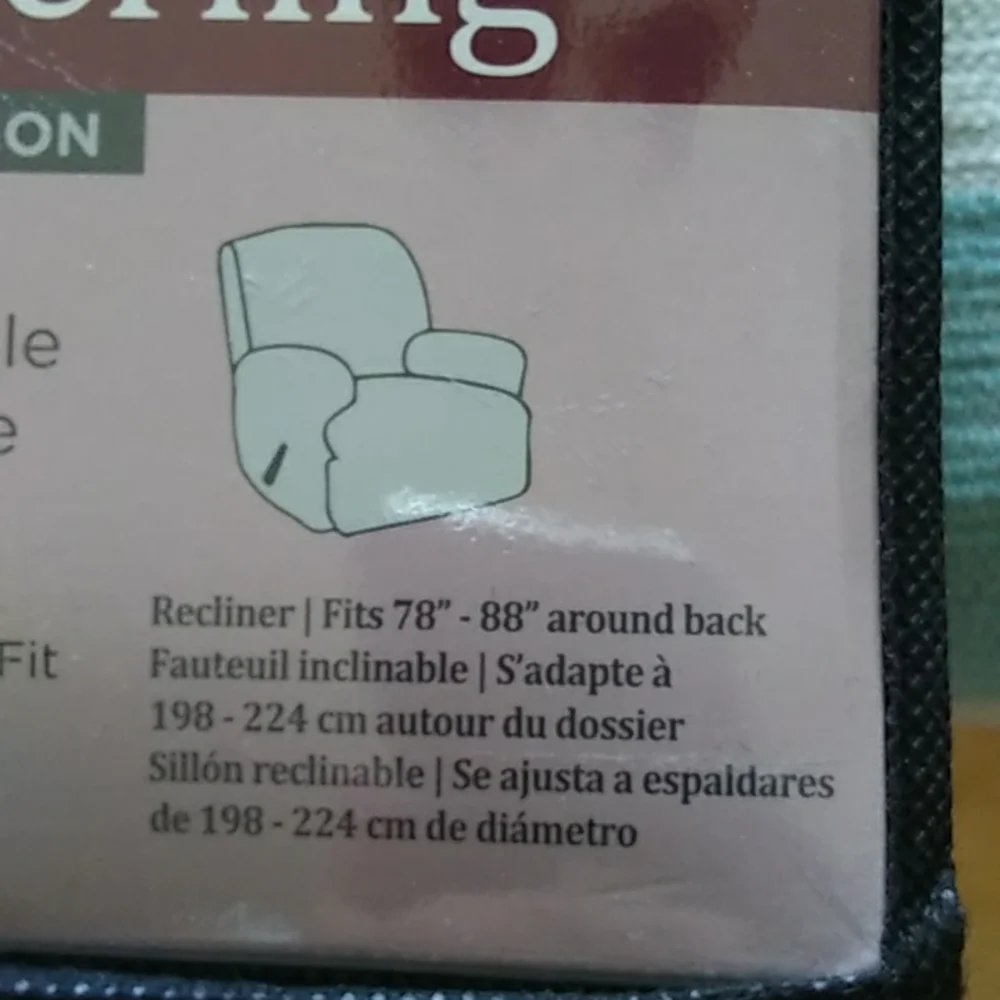 - Sure fit recliner slipcover, NWT in orig pkg.